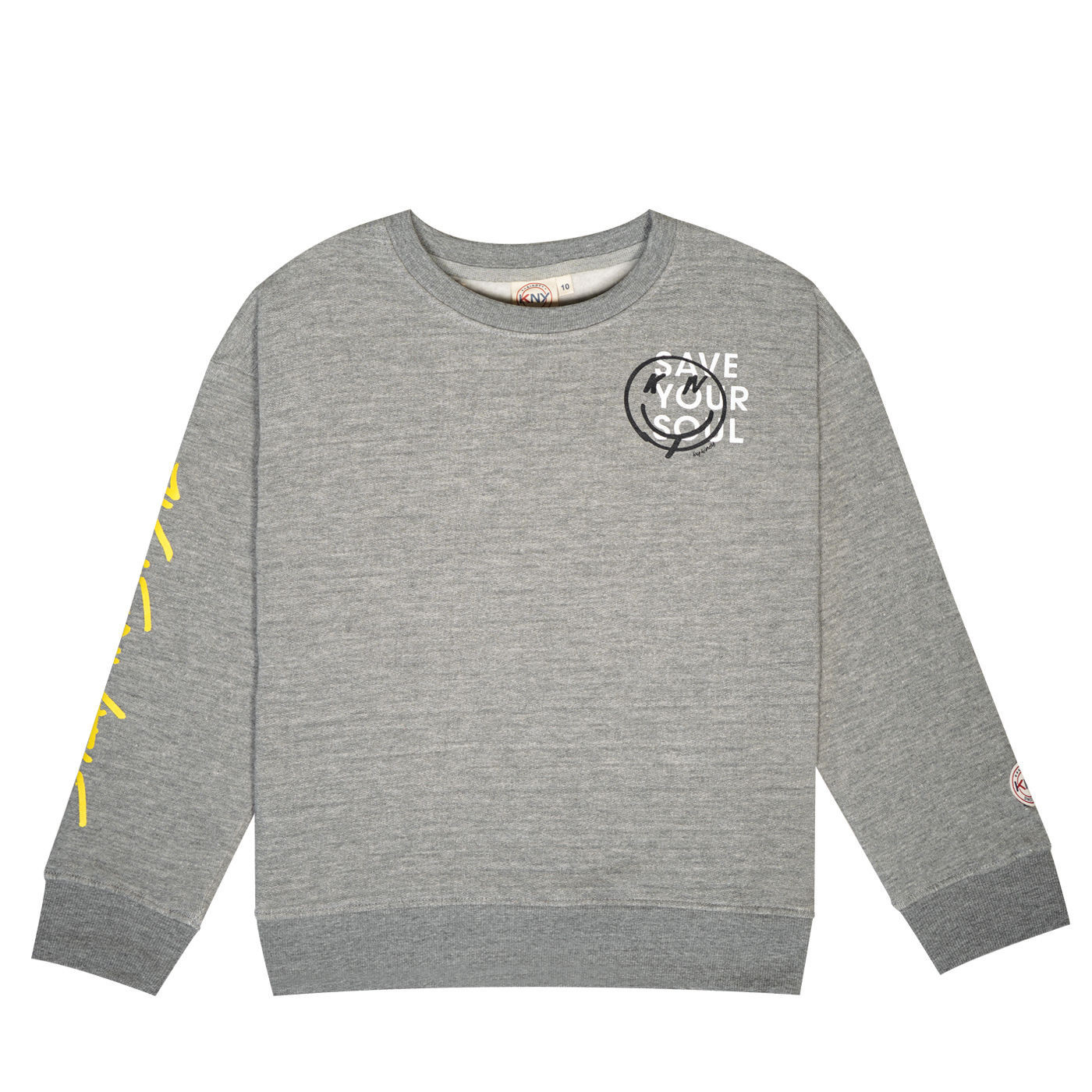 Sweat Col Rond Streetwear Enfant ELVIS gris face